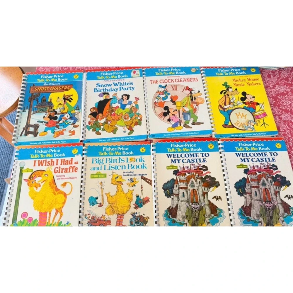 Vintage Fisher-Price Talk-To-Me Book Lot of 17 Disney Sesame Street Muppets 70s